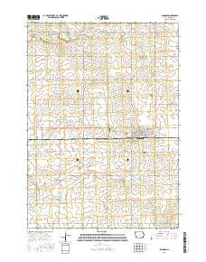 Sanborn Iowa Current topographic map, 1:24000 scale, 7.5 X 7.5 Minute, Year 2015