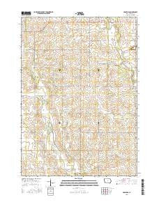 Saratoga Iowa Current topographic map, 1:24000 scale, 7.5 X 7.5 Minute, Year 2015