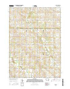 Saude Iowa Current topographic map, 1:24000 scale, 7.5 X 7.5 Minute, Year 2015