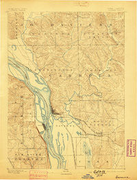 Savanna Illinois Historical topographic map, 1:62500 scale, 15 X 15 Minute, Year 1892