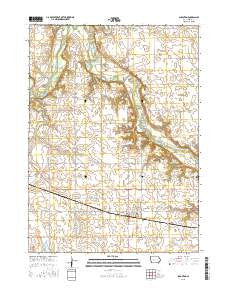Scranton Iowa Current topographic map, 1:24000 scale, 7.5 X 7.5 Minute, Year 2015