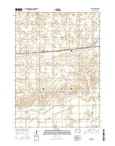 Sexton Iowa Current topographic map, 1:24000 scale, 7.5 X 7.5 Minute, Year 2015