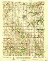 Seymour Iowa Historical topographic map, 1:62500 scale, 15 X 15 Minute, Year 1944