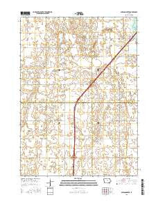 Sheldon Creek Iowa Current topographic map, 1:24000 scale, 7.5 X 7.5 Minute, Year 2015