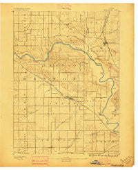 Shellsburg Iowa Historical topographic map, 1:62500 scale, 15 X 15 Minute, Year 1888