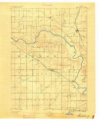 Shellsburg Iowa Historical topographic map, 1:62500 scale, 15 X 15 Minute, Year 1889