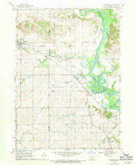 Shellsburg Iowa Historical topographic map, 1:24000 scale, 7.5 X 7.5 Minute, Year 1968