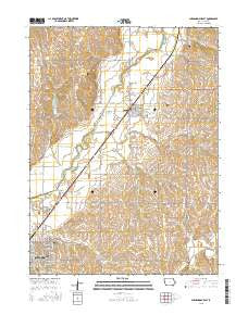 Shenandoah East Iowa Current topographic map, 1:24000 scale, 7.5 X 7.5 Minute, Year 2015