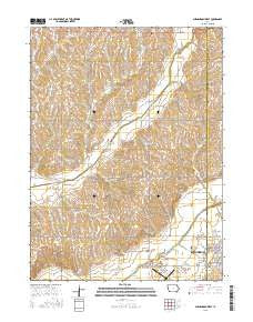 Shenandoah West Iowa Current topographic map, 1:24000 scale, 7.5 X 7.5 Minute, Year 2015