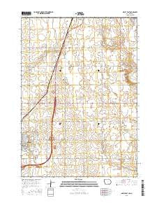 Sibley East Iowa Current topographic map, 1:24000 scale, 7.5 X 7.5 Minute, Year 2015