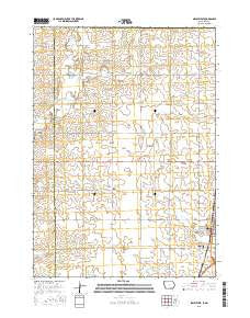 Sibley West Iowa Current topographic map, 1:24000 scale, 7.5 X 7.5 Minute, Year 2015
