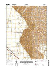 Sidney Iowa Current topographic map, 1:24000 scale, 7.5 X 7.5 Minute, Year 2015