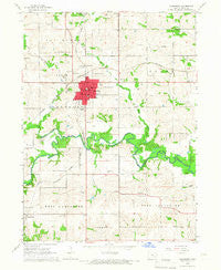 Sigourney Iowa Historical topographic map, 1:24000 scale, 7.5 X 7.5 Minute, Year 1965