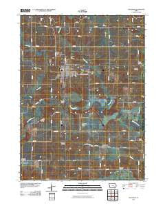 Sigourney Iowa Historical topographic map, 1:24000 scale, 7.5 X 7.5 Minute, Year 2010