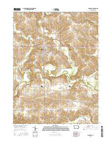 Sigourney Iowa Current topographic map, 1:24000 scale, 7.5 X 7.5 Minute, Year 2015