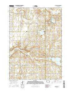 Silver Lake Iowa Current topographic map, 1:24000 scale, 7.5 X 7.5 Minute, Year 2015