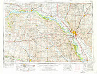 Sioux City Iowa Historical topographic map, 1:250000 scale, 1 X 2 Degree, Year 1955