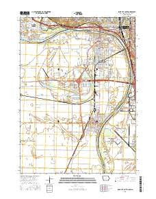 Sioux City South Iowa Current topographic map, 1:24000 scale, 7.5 X 7.5 Minute, Year 2015