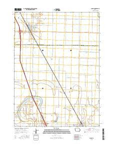 Sloan Iowa Current topographic map, 1:24000 scale, 7.5 X 7.5 Minute, Year 2015