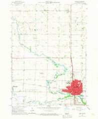 Spencer Iowa Historical topographic map, 1:24000 scale, 7.5 X 7.5 Minute, Year 1966