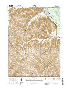 Springbrook Iowa Current topographic map, 1:24000 scale, 7.5 X 7.5 Minute, Year 2015