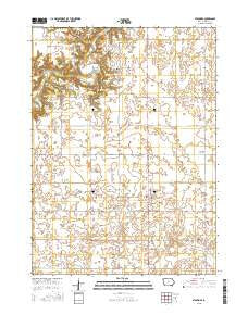 Stanhope Iowa Current topographic map, 1:24000 scale, 7.5 X 7.5 Minute, Year 2015