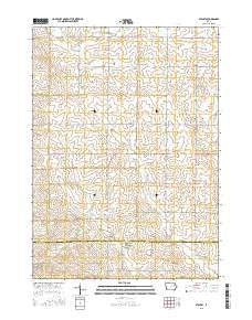 Stanley Iowa Current topographic map, 1:24000 scale, 7.5 X 7.5 Minute, Year 2015