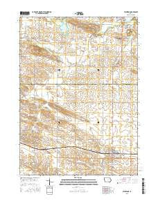 Stanwood Iowa Current topographic map, 1:24000 scale, 7.5 X 7.5 Minute, Year 2015