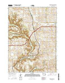 Steamboat Rock Iowa Current topographic map, 1:24000 scale, 7.5 X 7.5 Minute, Year 2015
