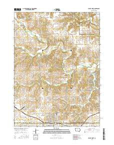 Stuart North Iowa Current topographic map, 1:24000 scale, 7.5 X 7.5 Minute, Year 2015