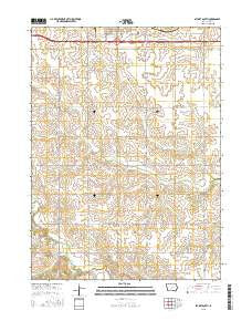 Stuart South Iowa Current topographic map, 1:24000 scale, 7.5 X 7.5 Minute, Year 2015