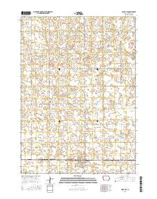 Swea City Iowa Current topographic map, 1:24000 scale, 7.5 X 7.5 Minute, Year 2015