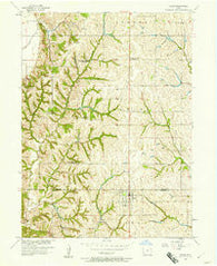 Tabor Iowa Historical topographic map, 1:24000 scale, 7.5 X 7.5 Minute, Year 1957