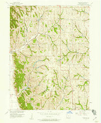 Tabor SW Iowa Historical topographic map, 1:24000 scale, 7.5 X 7.5 Minute, Year 1957