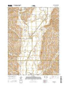 Tabor NE Iowa Current topographic map, 1:24000 scale, 7.5 X 7.5 Minute, Year 2015