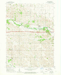 Tiffin Iowa Historical topographic map, 1:24000 scale, 7.5 X 7.5 Minute, Year 1965