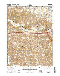 Tiffin Iowa Current topographic map, 1:24000 scale, 7.5 X 7.5 Minute, Year 2015