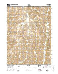 Tingley Iowa Current topographic map, 1:24000 scale, 7.5 X 7.5 Minute, Year 2015
