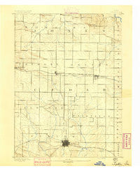 Tipton Iowa Historical topographic map, 1:62500 scale, 15 X 15 Minute, Year 1890