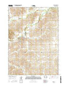 Traer Iowa Current topographic map, 1:24000 scale, 7.5 X 7.5 Minute, Year 2015