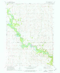 Troy Mills Iowa Historical topographic map, 1:24000 scale, 7.5 X 7.5 Minute, Year 1973