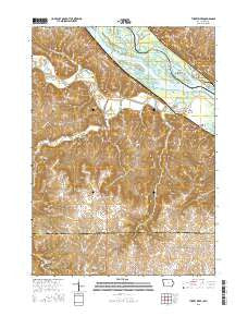 Turkey River Iowa Current topographic map, 1:24000 scale, 7.5 X 7.5 Minute, Year 2015