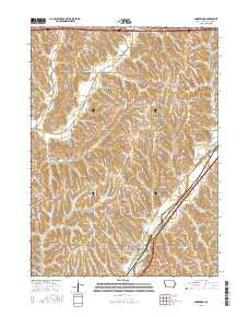 Underwood Iowa Current topographic map, 1:24000 scale, 7.5 X 7.5 Minute, Year 2015