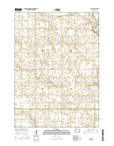 Unique Iowa Current topographic map, 1:24000 scale, 7.5 X 7.5 Minute, Year 2015