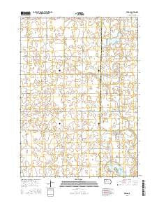 Varina Iowa Current topographic map, 1:24000 scale, 7.5 X 7.5 Minute, Year 2015