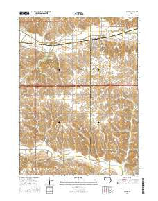 Victor Iowa Current topographic map, 1:24000 scale, 7.5 X 7.5 Minute, Year 2015