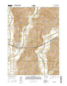Villisca Iowa Current topographic map, 1:24000 scale, 7.5 X 7.5 Minute, Year 2015