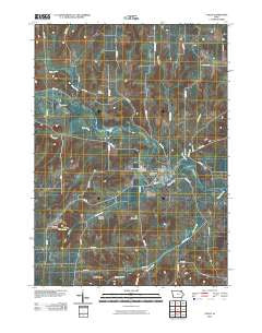 Volga Iowa Historical topographic map, 1:24000 scale, 7.5 X 7.5 Minute, Year 2010