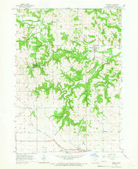 Wadena Iowa Historical topographic map, 1:24000 scale, 7.5 X 7.5 Minute, Year 1965