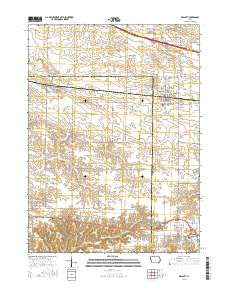 Walcott Iowa Current topographic map, 1:24000 scale, 7.5 X 7.5 Minute, Year 2015